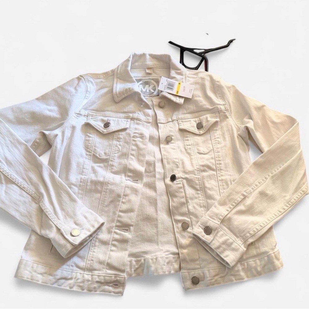 Michael white Denim Trucker Jacket
